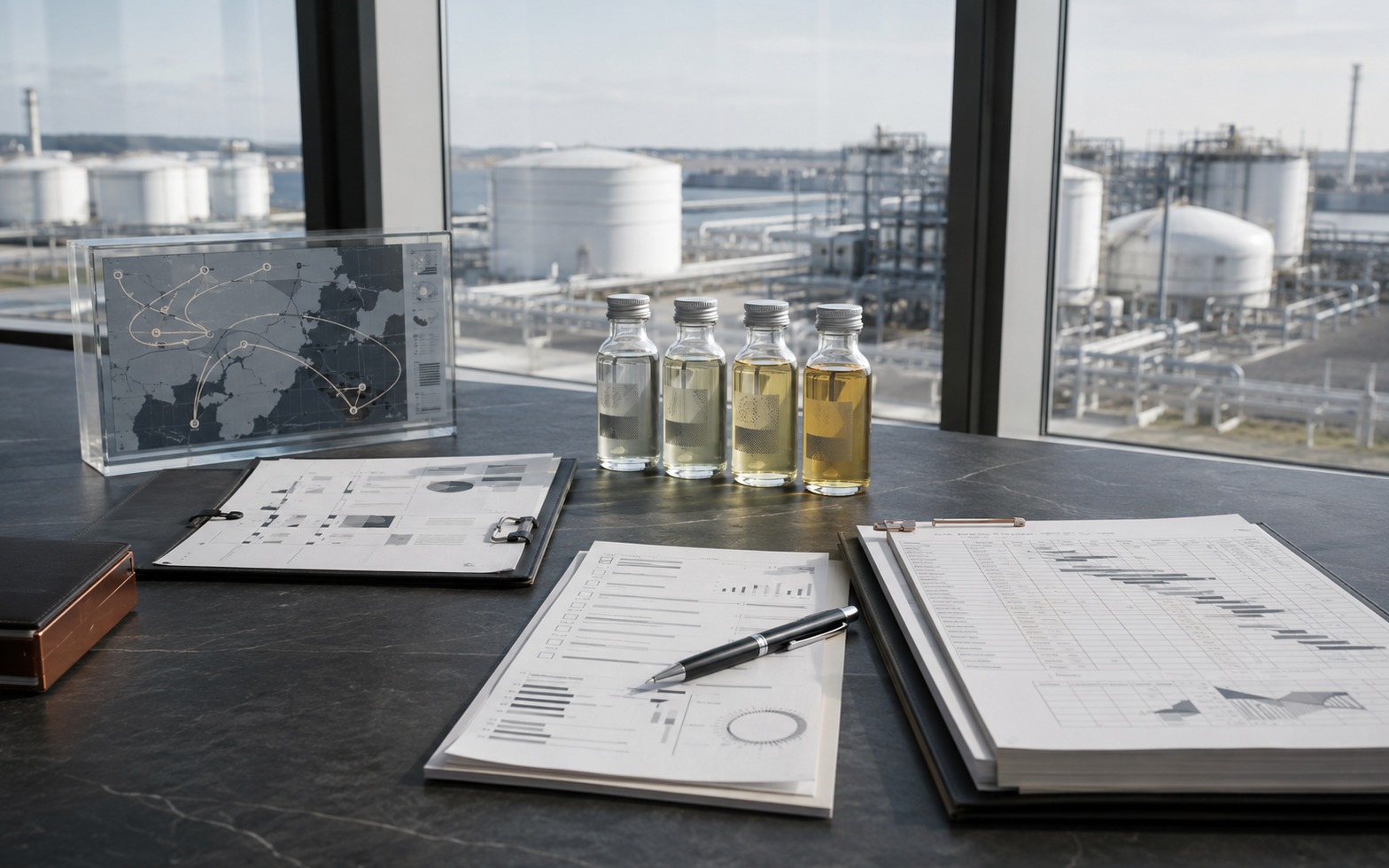 Representative energy procurement requirement, product samples and terminal planning