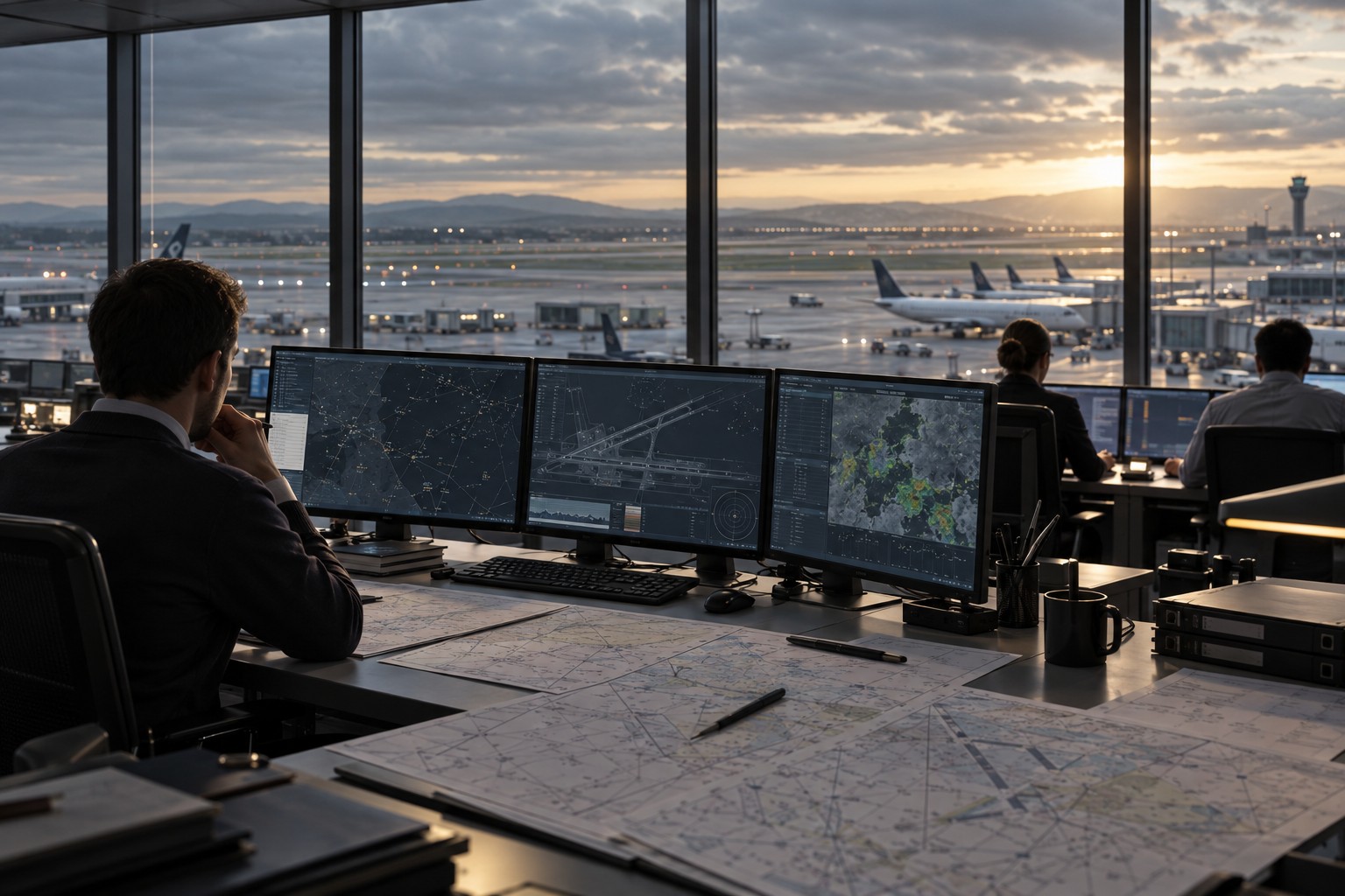 Illustrative aircraft operations planning office